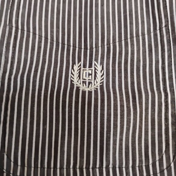 Chaps Men's Easy Care Pin Stripe Long Sleeve Shirt - Picture 2 of 6